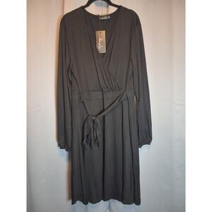 Plus Size 3x Amzplus Long Sleeve Black Dress